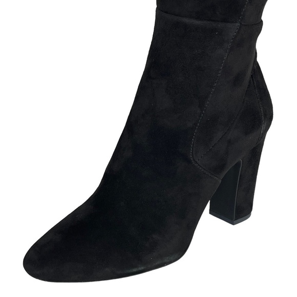 DKNY Sloane Black Suede Leather OTK Womens Boots Size 9.5M - Picture 6 of 11